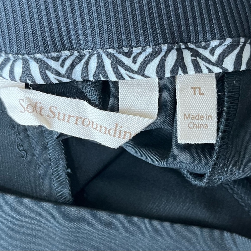 SOFT SURROUNDINGS NWT TALL GO LIVELY CARGO BLACK PANTS TALL LARGE - Picture 12 of 13